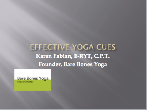 Effective Yoga Cues: Video Webinar