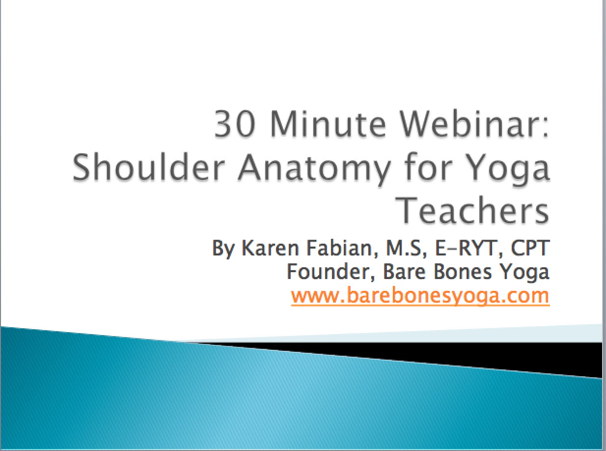 30 Minute Review of Shoulder Anatomy for Yoga Teachers: Webinar